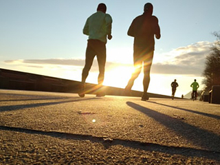 People running